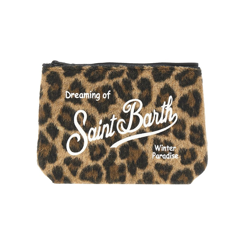 MC2 Saint Barth 'Aline' leopard felt pouch