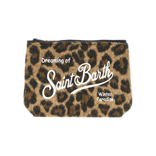 MC2 Saint Barth 'Aline' leopard felt pouch