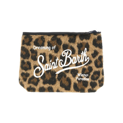 MC2 Saint Barth 'Aline' leopard felt pouch