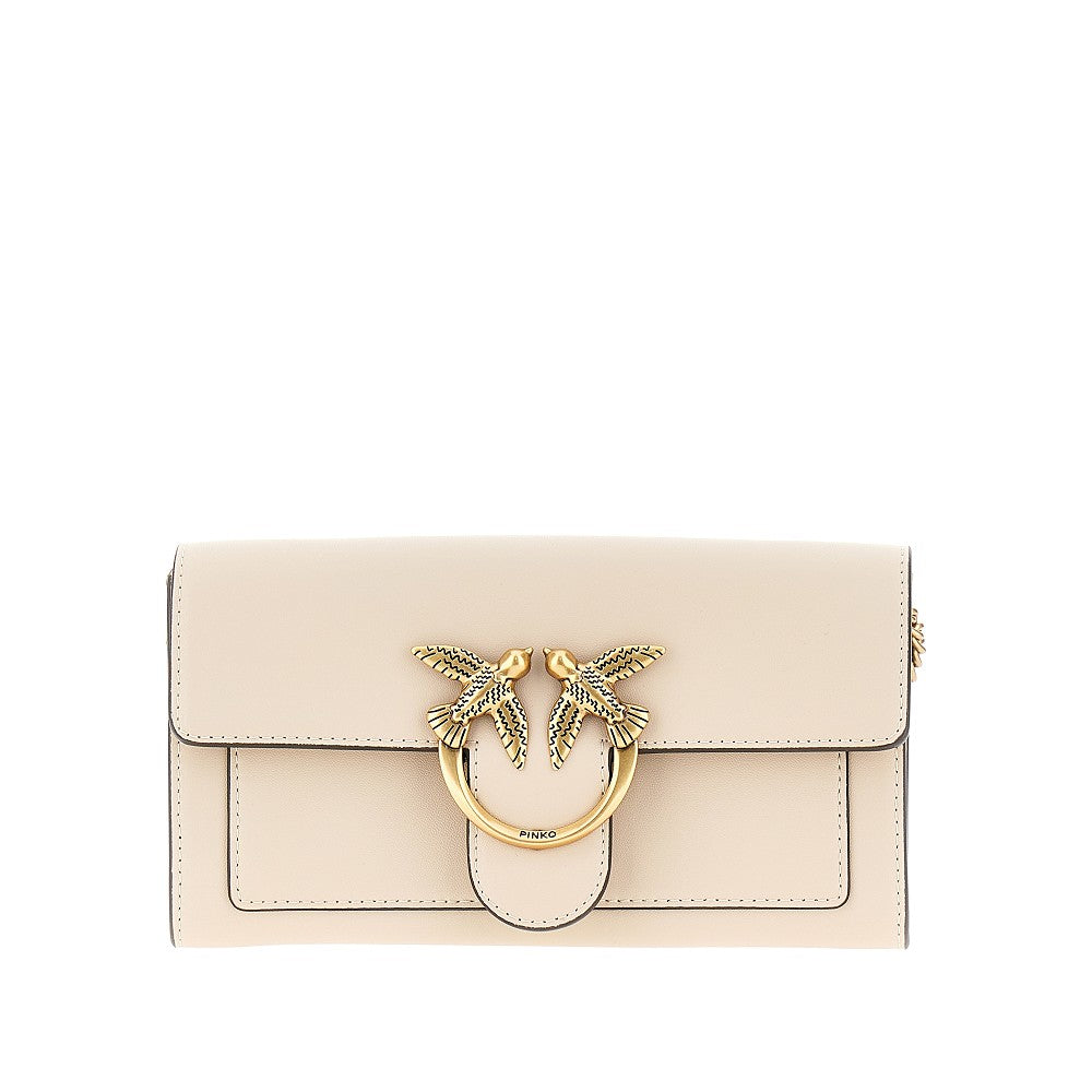 Pinko Love Bag One leather clutch