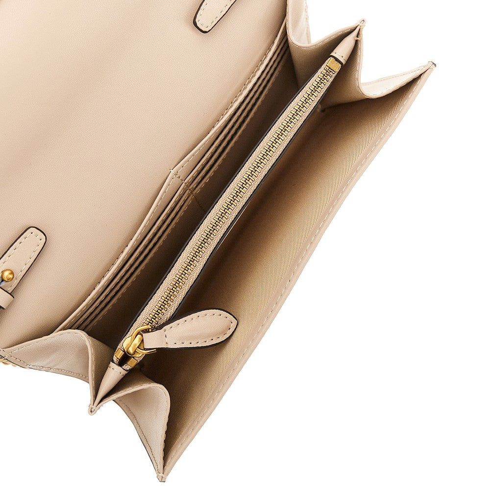 Pinko Love Bag One leather clutch