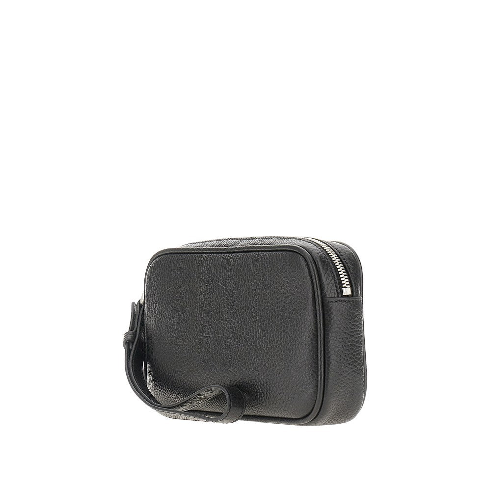 EMPORIO ARMANI Grained leather pouch