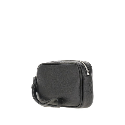 EMPORIO ARMANI Grained leather pouch
