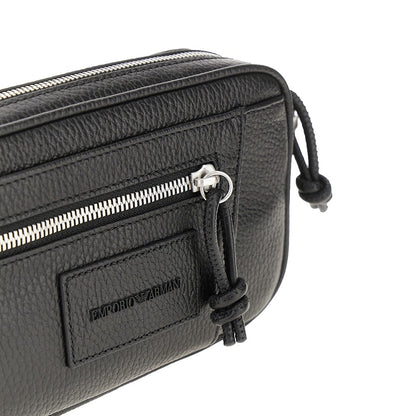 EMPORIO ARMANI Grained leather pouch