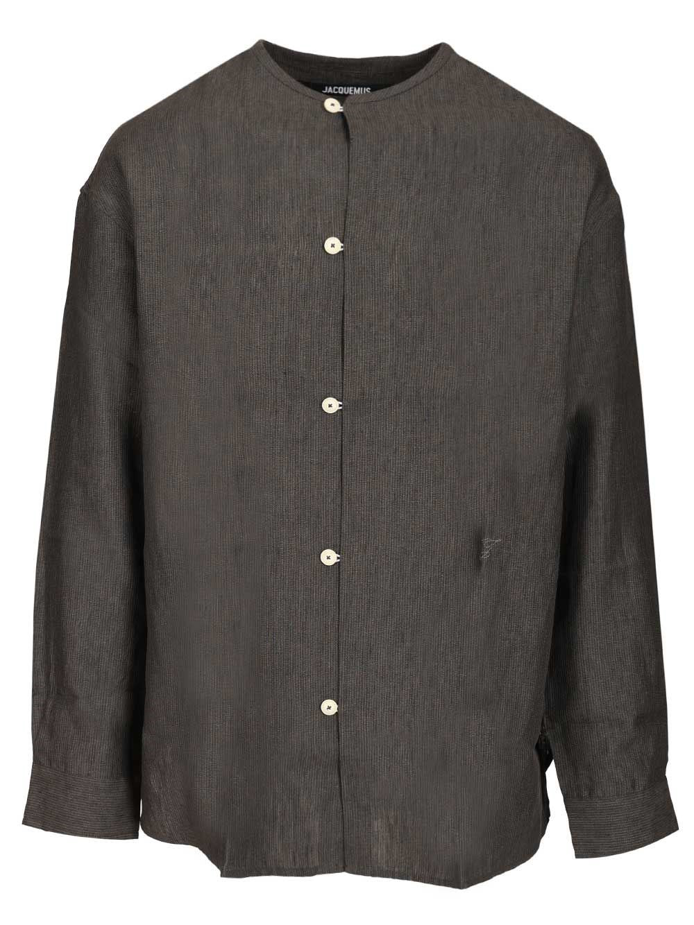 Jacquemus Pastro Linen Shirt - Grey