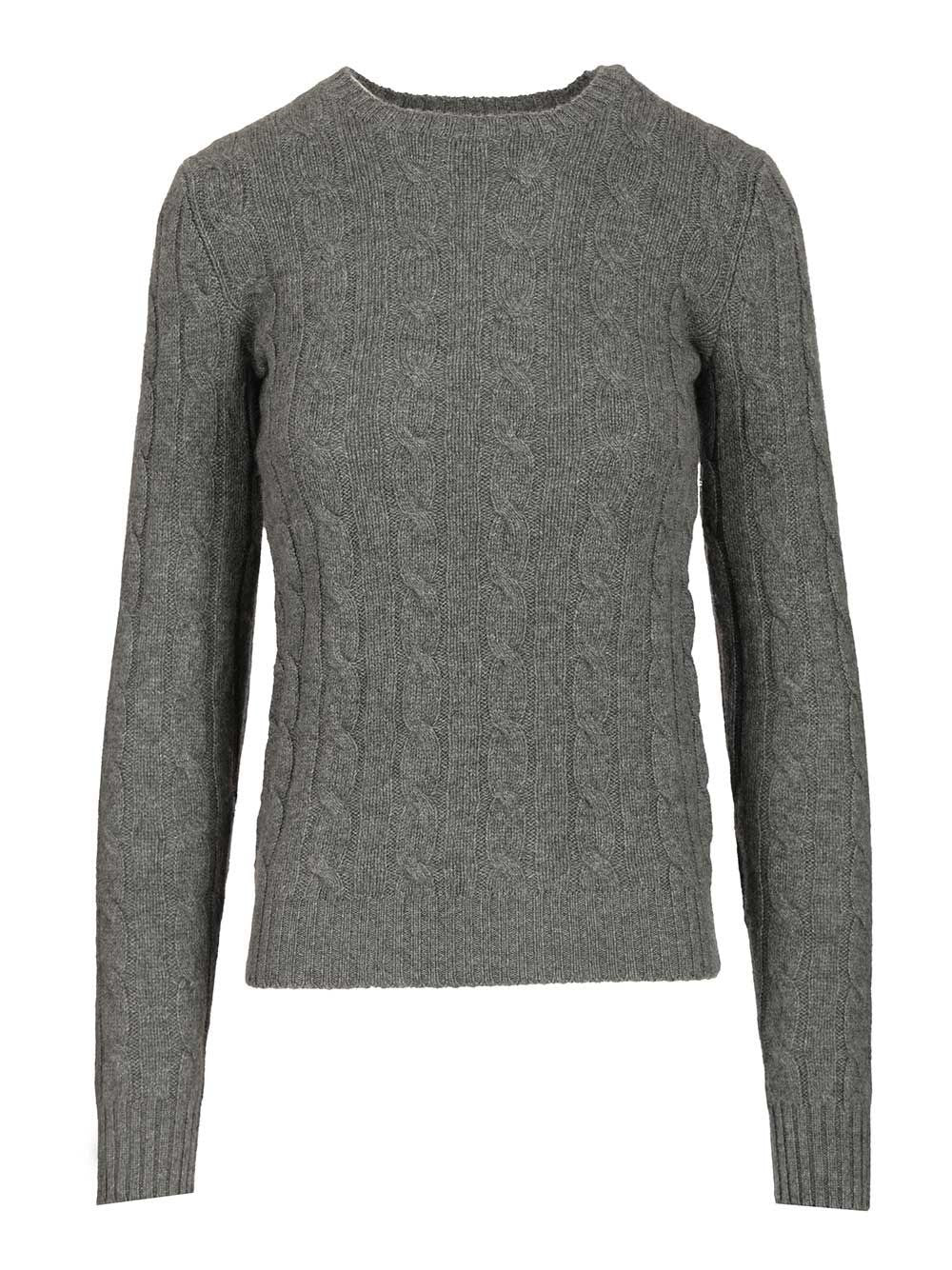 Polo Ralph Lauren Cashmere Cable Knit Sweater - Grey