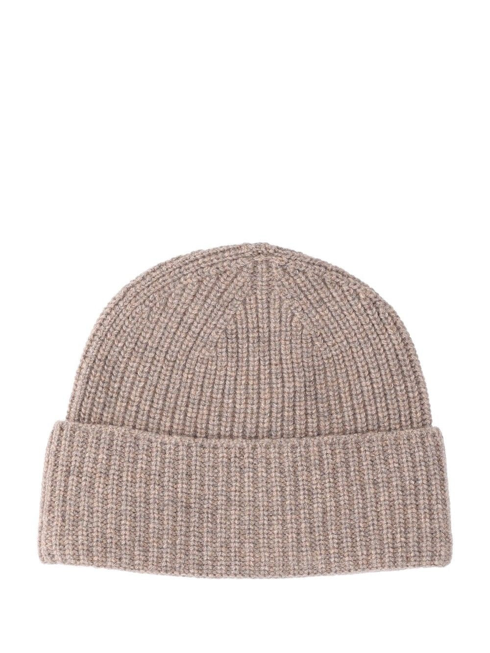 Bompard Ribbed Cashmere Hat - Beige