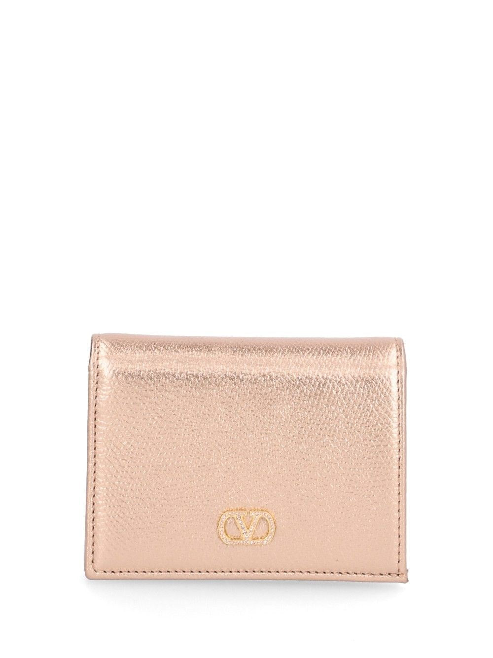 Valentino Garavani "Vlogo" Compact Wallet - Rose