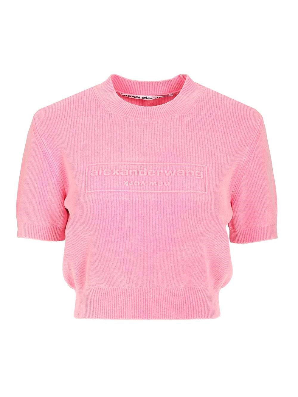 Alexander Wang Cropped T-Shirt - Rose