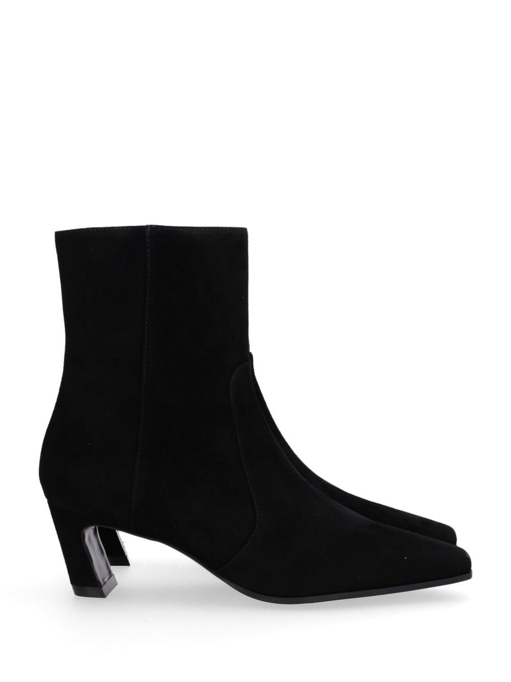 Stuart Weitzman "Stassi Zip" Ankle Boot - Black