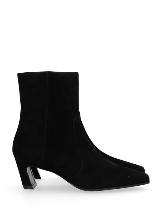 Stuart Weitzman "Stassi Zip" Ankle Boot - Black