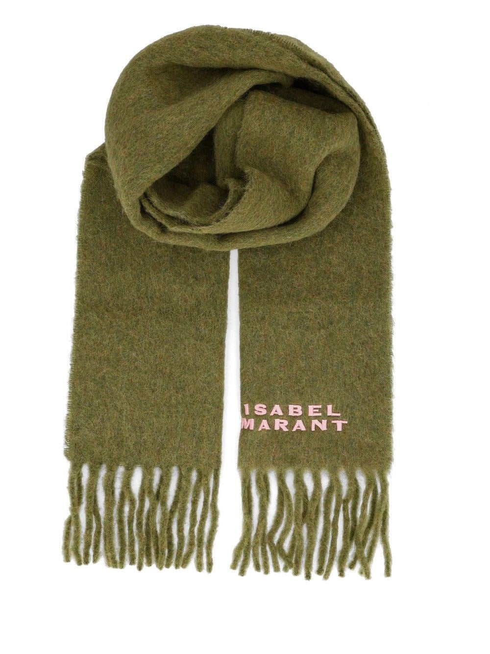 Isabel Marant "Firny" Alpaca Blend Scarf - Green