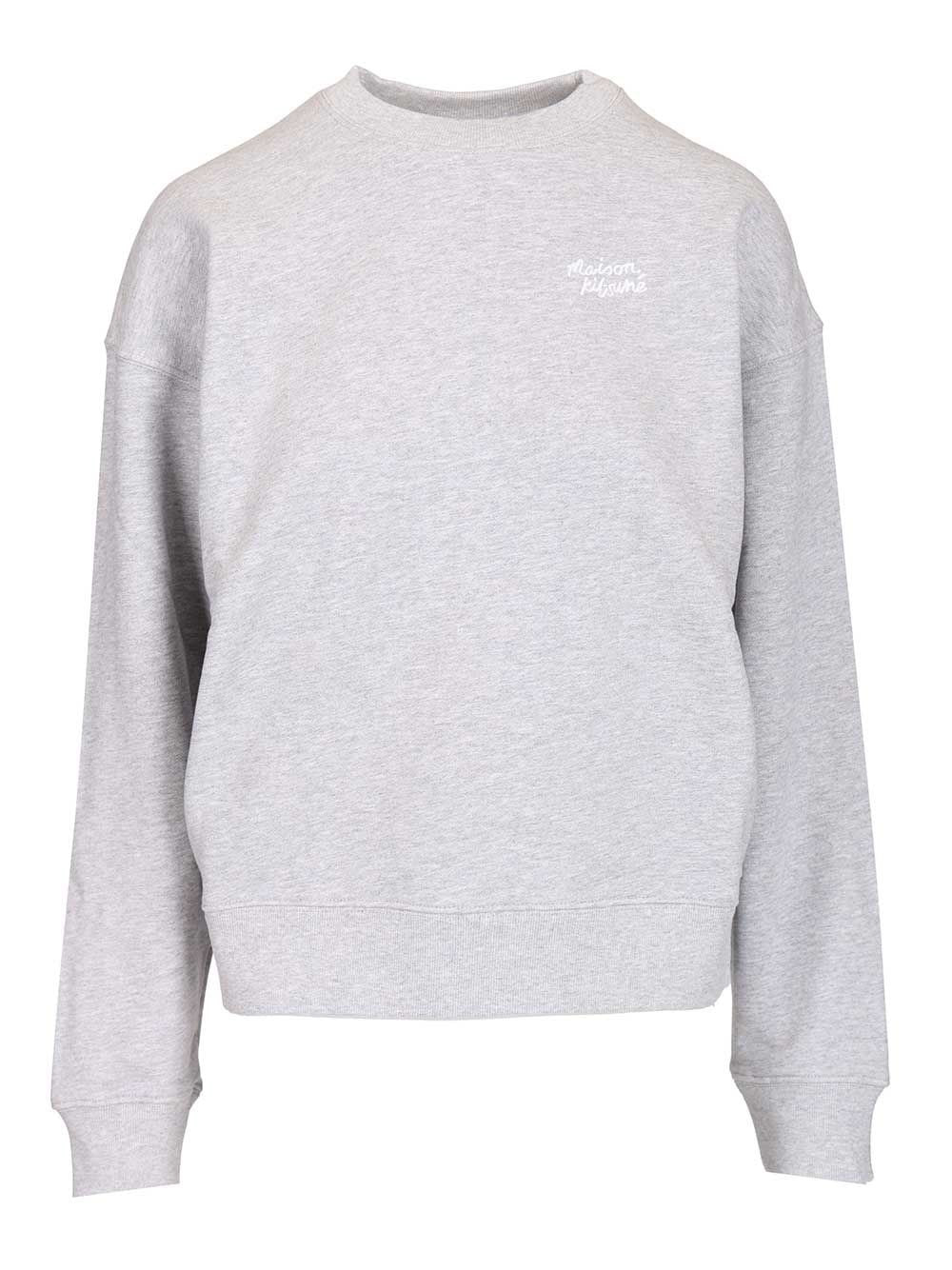 Maison Kitsuné Sweatshirt With Embroidered Logo - Grey