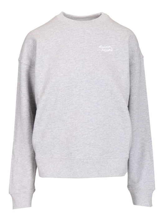 Maison Kitsuné Sweatshirt With Embroidered Logo - Grey