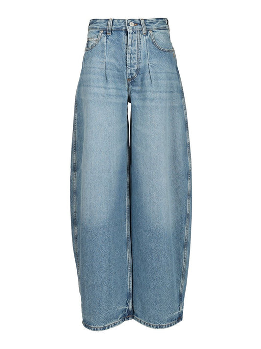 JACQUEMUS "Oval" Trousers In Denim De-Nîmes