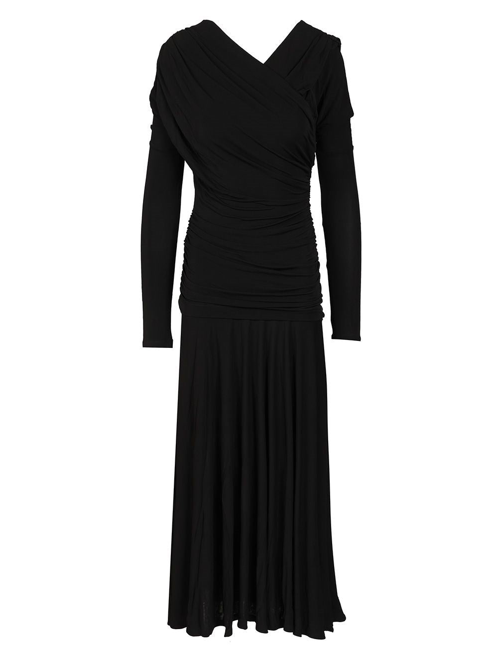 Ganni Ruffled Dress - Black