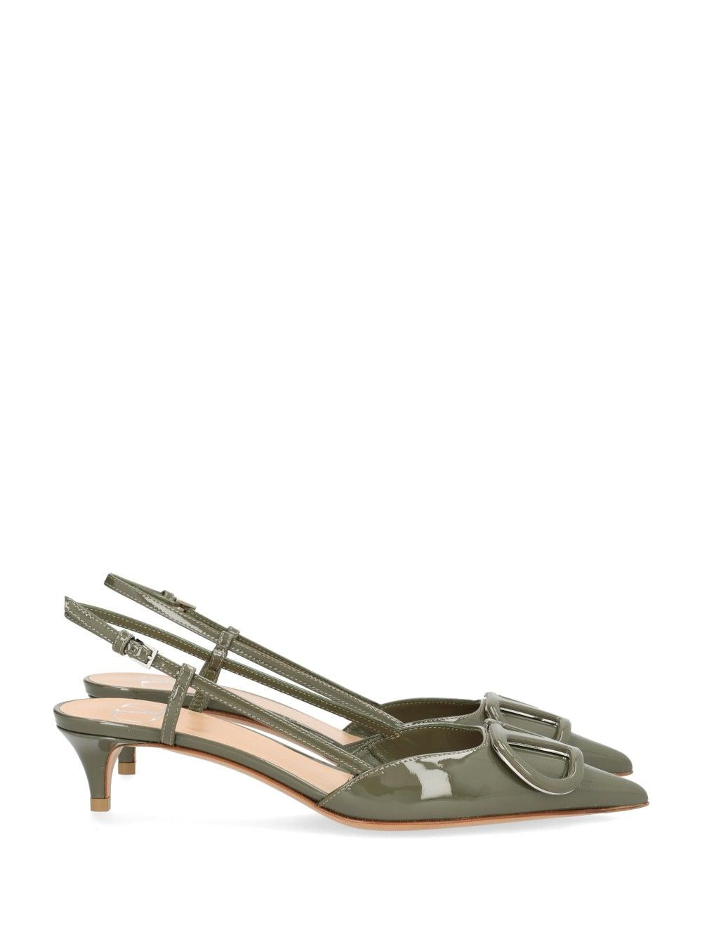 Valentino Garavani "Vlogo" Slingback Pumps - Green