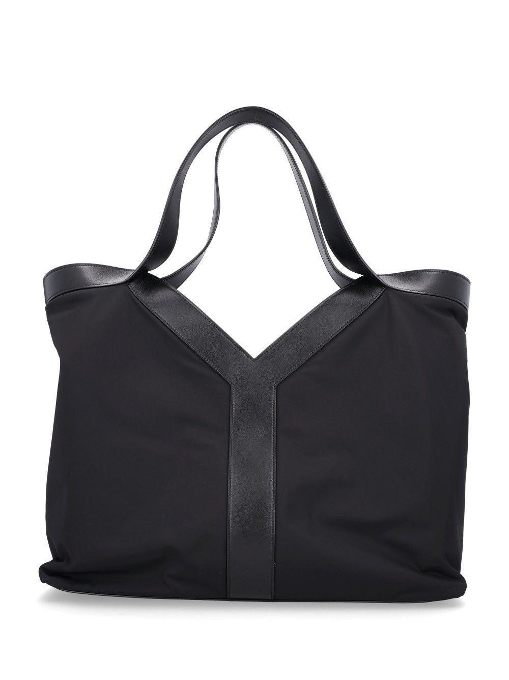 Saint Laurent Large "Y" Tote Bag In Nylon - Black
