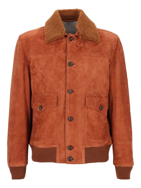 Eleventy Suede Jacket - Brown