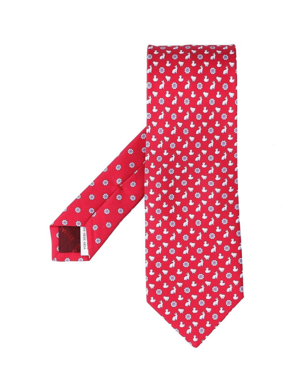 Ferragamo "Charme" Tie - Red