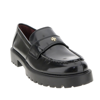 TORY BURCH Leather loafers with lug sole