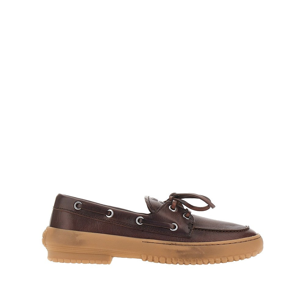 MIU MIU Leather boat shoes