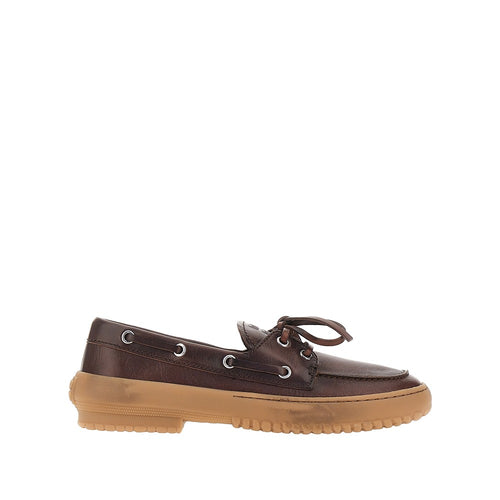 MIU MIU Leather boat shoes