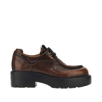 MIU MIU Fumé leather laced shoes