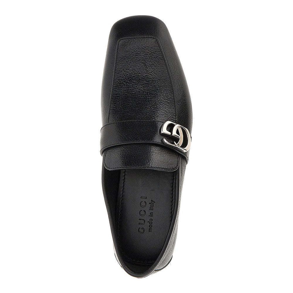 GUCCI Leather loafers with Double G detail