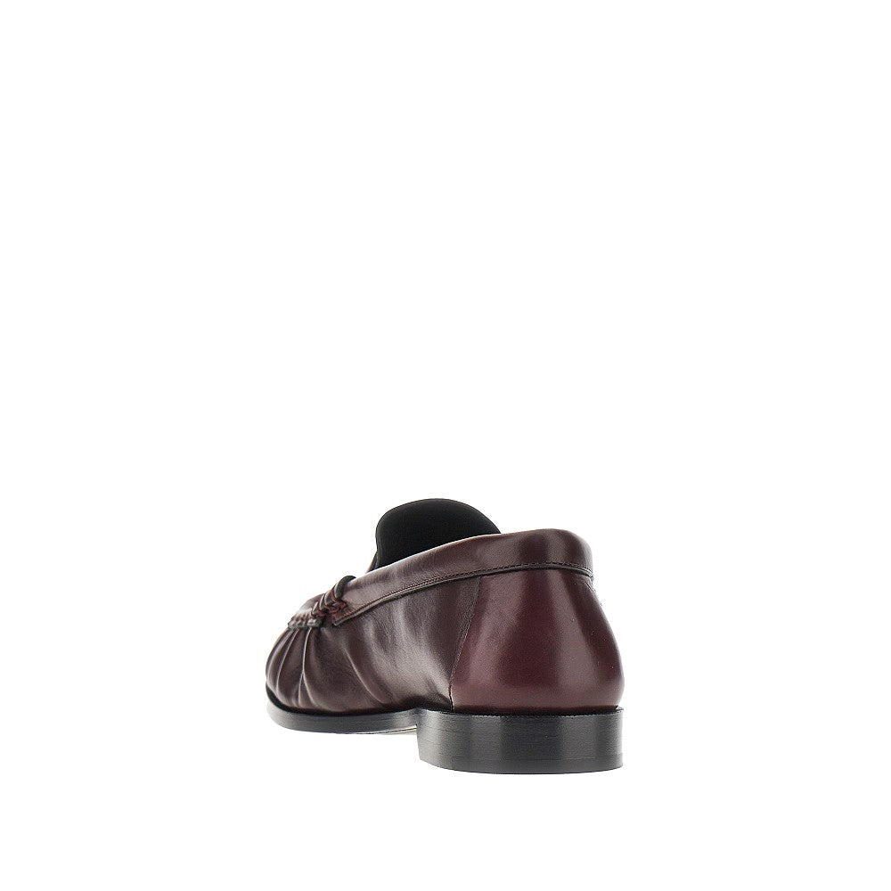 SAINT LAURENT Leather loafers with Cassandre logo