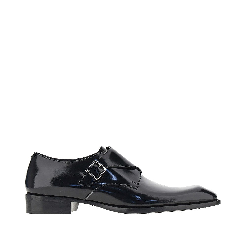 SAINT LAURENT Patent-leather monk-strap loafers