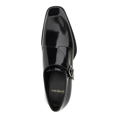 SAINT LAURENT Patent-leather monk-strap loafers