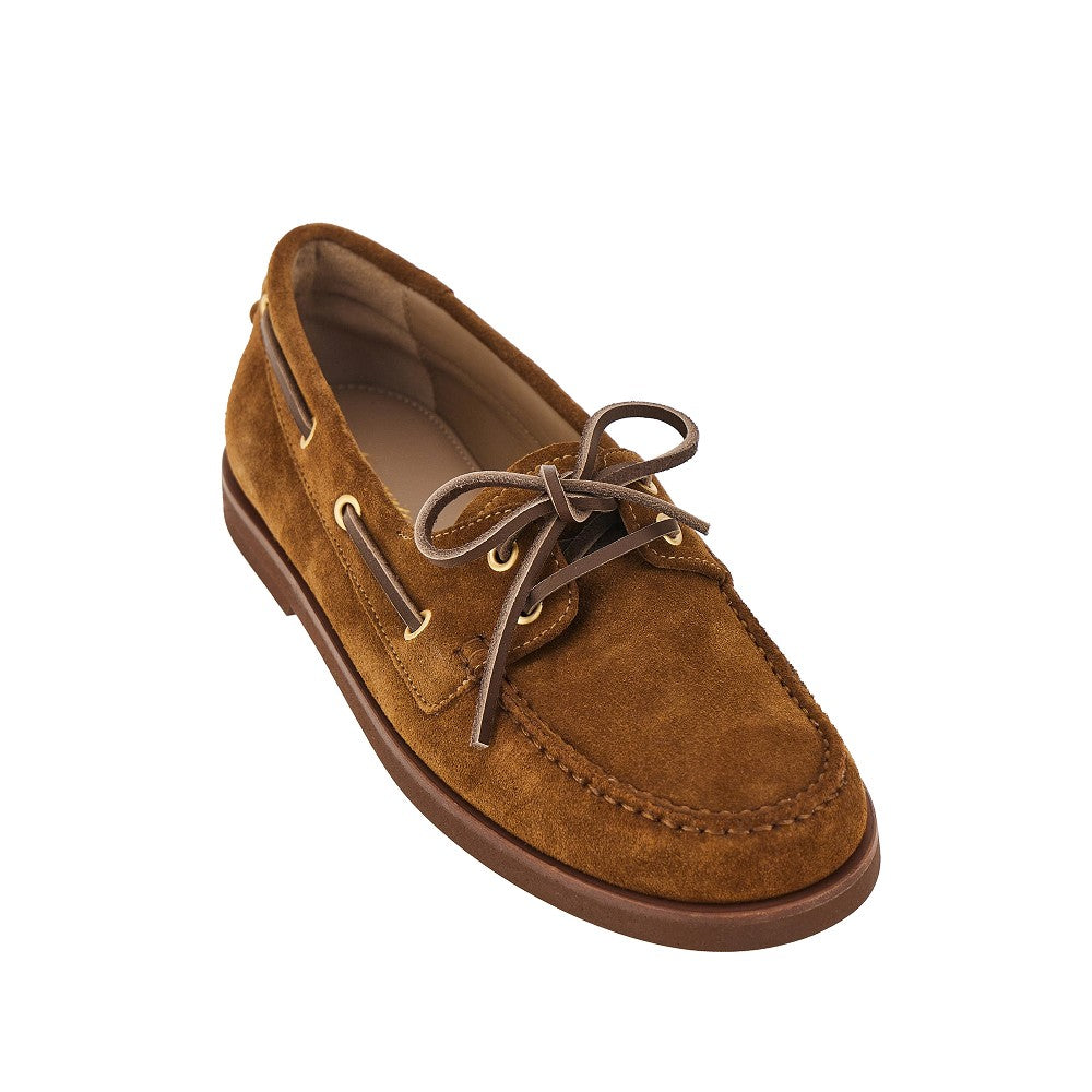 GIANVITO ROSSI Vandée' suede boat shoes