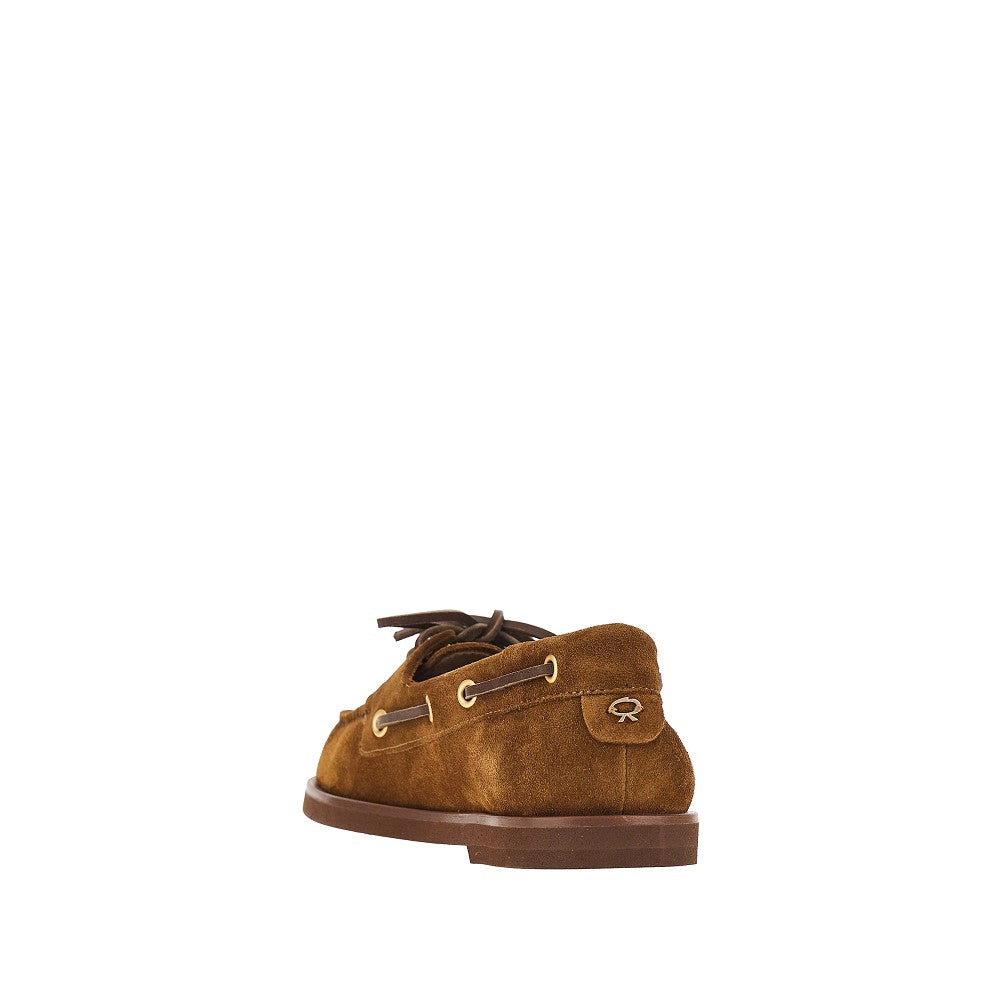 GIANVITO ROSSI Vandée' suede boat shoes
