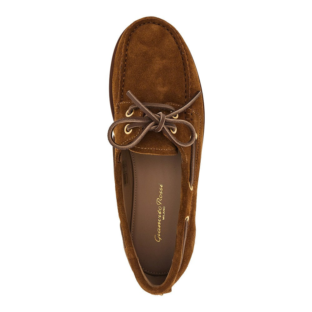 GIANVITO ROSSI Vandée' suede boat shoes