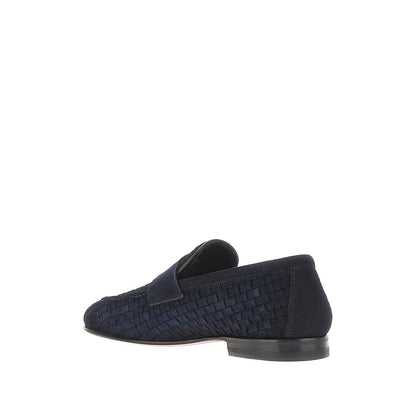 Santoni 'Carlo' suede leather penny loafers
