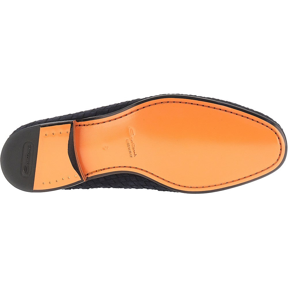 Santoni 'Carlo' suede leather penny loafers