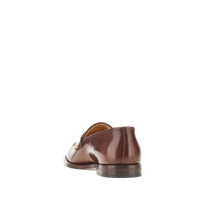 BRUNELLO CUCINELLI Smooth and suede leather Penny Loafers