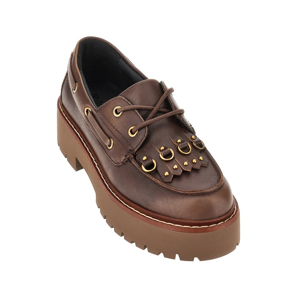 PINKO Margaret' leather boat shoes