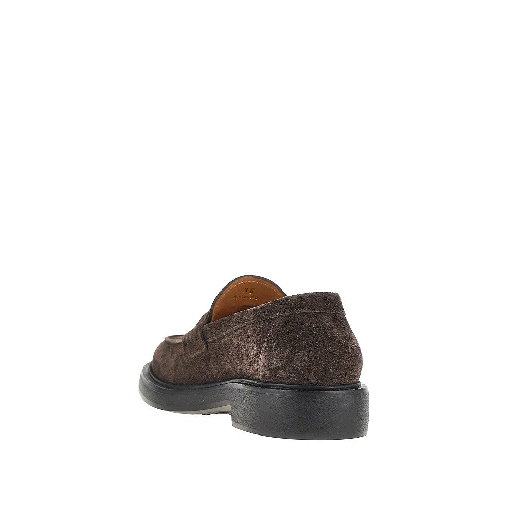 TODS Suede leather loafers with logo