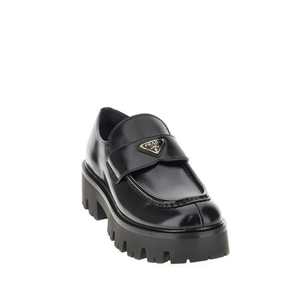 PRADA Leather loafers with lug sole