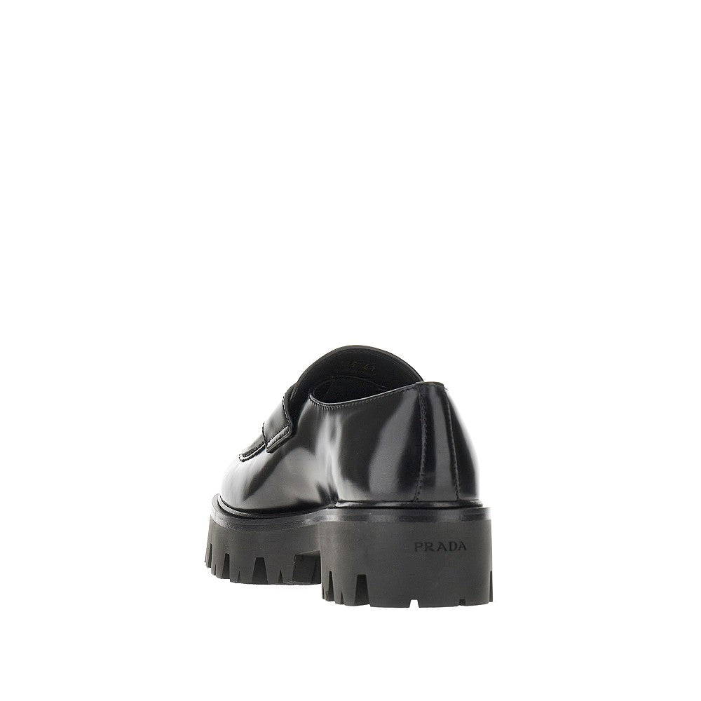 PRADA Leather loafers with lug sole
