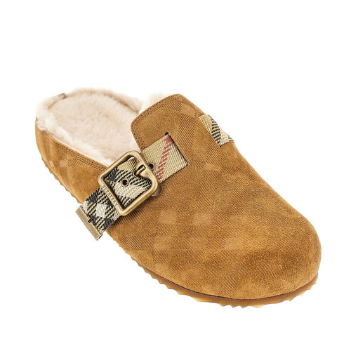 Burberry Check suede leather 'Urchin' clogs