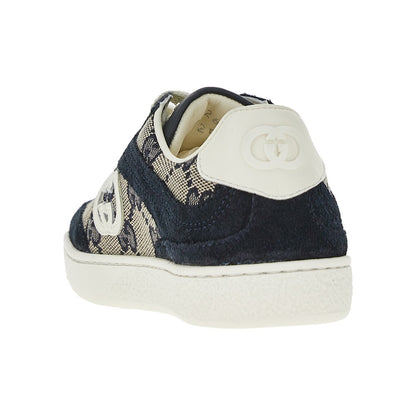 GUCCI Leather and GG fabric 'G74' sneakers