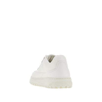 EMPORIO ARMANI Leather sneakers with side logo
