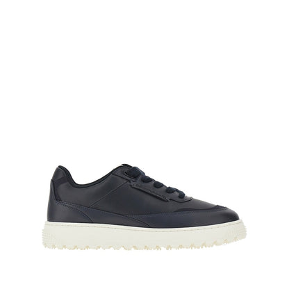 EMPORIO ARMANI Leather sneakers with side logo