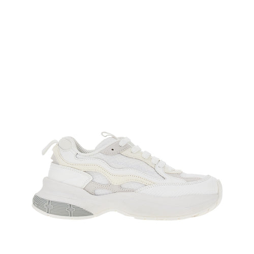 EMPORIO ARMANI Mesh sneakers with leather details