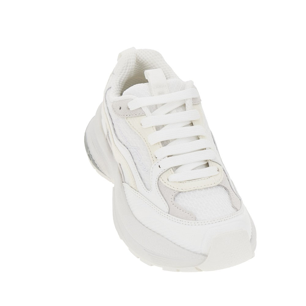 EMPORIO ARMANI Mesh sneakers with leather details