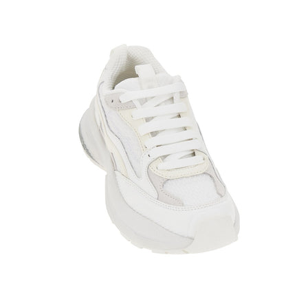 EMPORIO ARMANI Mesh sneakers with leather details