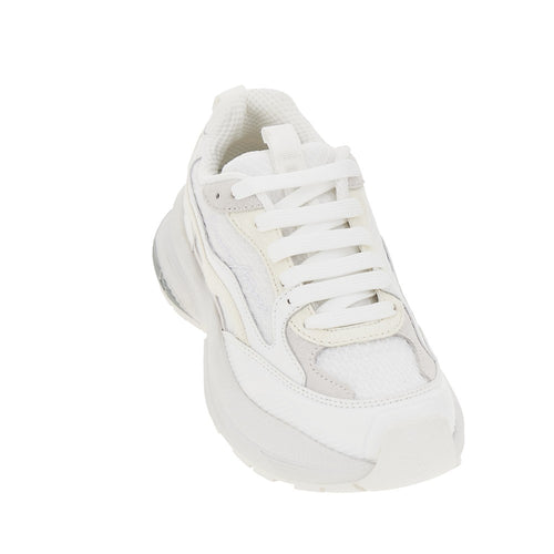 EMPORIO ARMANI Mesh sneakers with leather details